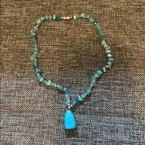 Aqua stone necklace